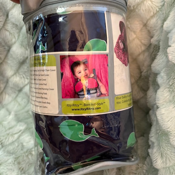 Itsy Ritzy Baby Ritzy Rider Infant Car Seat Cover‎ Reversible - Picture 7 of 9